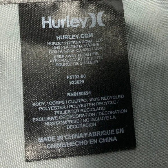 Hurley Men's Gray Board Shorts - Size 38 - Picture 8 of 9